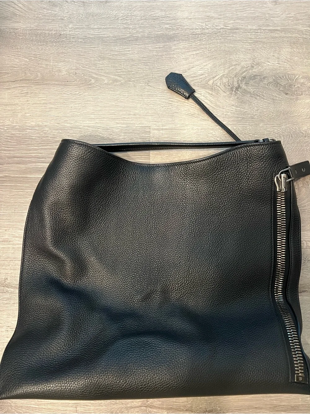 TOM FORD Alix Sleek Black Pebbled Leather Hobo Bag - Women's Shoulder Tote